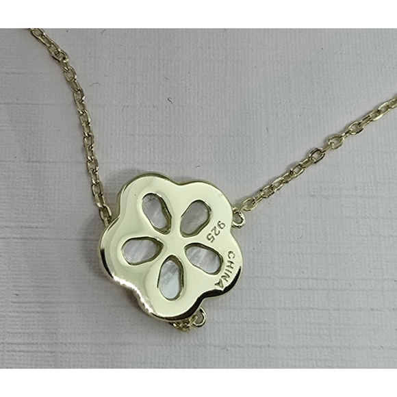 Rachel Zoe Mother of Pearl Cubic Zirconia Necklace – Sterling Silver – 16”+2” - Picture 5 of 10